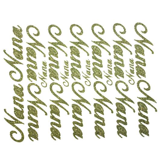 JAM Paper Nana Gold Script Floral Adhesive